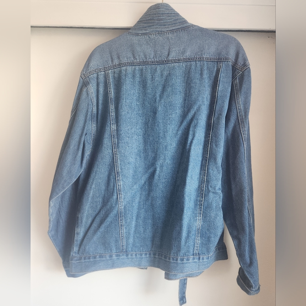 Denim Wrap Jacket - Blue - Picture 8 of 13